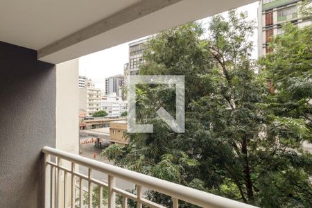 Varanda da Sala de apartamento à venda com 2 quartos, 59m² em Vila Buarque, São Paulo