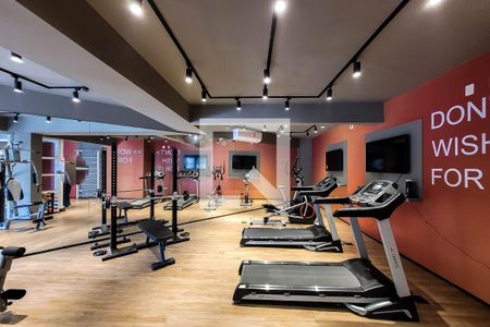 Studio para alugar com 34m², 1 quarto e sem vaga Studio para alugar com 34m², 1 quarto e sem vagaAcademia