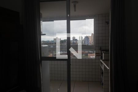 Vista da Sala de apartamento para alugar com 2 quartos, 70m² em Nova Mirim, Praia Grande