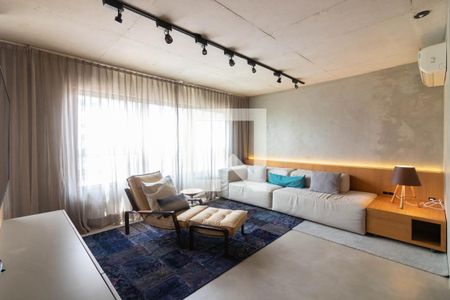 Sala de apartamento para alugar com 1 quarto, 70m² em Jardim das Acacias, São Paulo