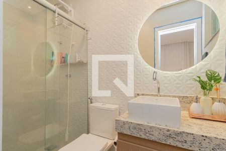 Banheiro da Suíte de apartamento à venda com 3 quartos, 100m² em Planalto, Belo Horizonte