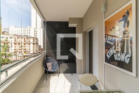 Varanda de kitnet/studio à venda com 1 quarto, 33m² em República, São Paulo