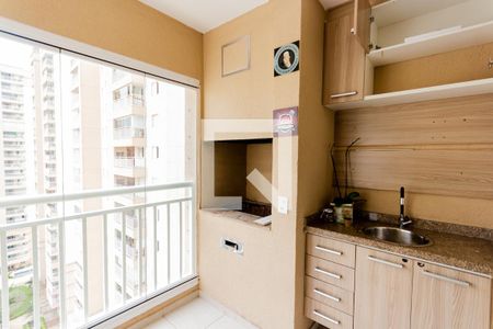Varanda Gourmet  de apartamento à venda com 2 quartos, 79m² em Campestre, Santo André