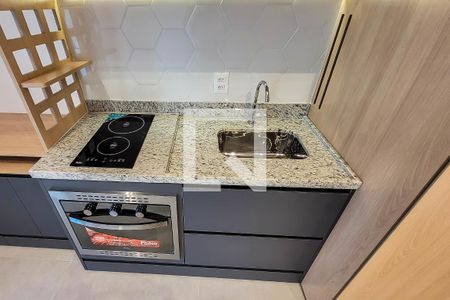 detalhe  cozinha de kitnet/studio para alugar com 1 quarto, 22m² em Vila Mariana, São Paulo