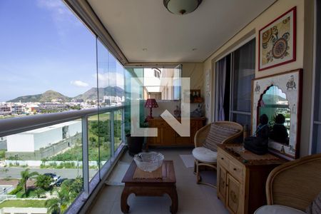 Varanda da Sala de apartamento à venda com 3 quartos, 147m² em Recreio dos Bandeirantes, Rio de Janeiro