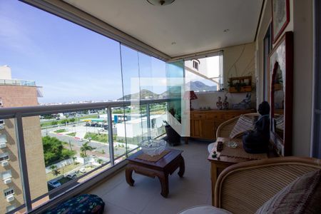 Varanda da Sala de apartamento à venda com 3 quartos, 147m² em Recreio dos Bandeirantes, Rio de Janeiro