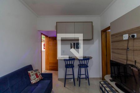Sala e Cozinha Integrada  de apartamento para alugar com 1 quarto, 35m² em Vila Santa Teresa, São Paulo