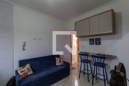 Sala e Cozinha Integrada  de apartamento para alugar com 1 quarto, 35m² em Vila Santa Teresa, São Paulo