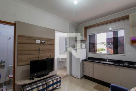 Sala e Cozinha Integrada  de apartamento para alugar com 1 quarto, 35m² em Vila Santa Teresa, São Paulo