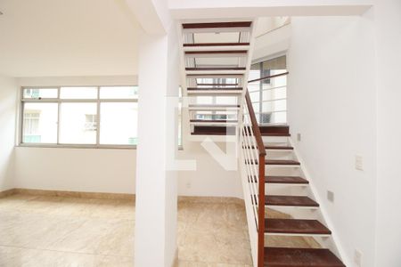 Escada sala de apartamento à venda com 4 quartos, 290m² em Buritis, Belo Horizonte