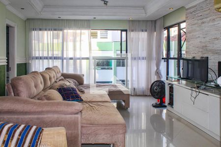 Sala de apartamento para alugar com 3 quartos, 160m² em Barra Funda, Guarujá