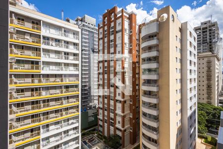 Varanda - Vista de apartamento para alugar com 1 quarto, 25m² em Cerqueira César, São Paulo