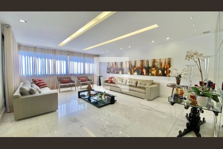 Sala de apartamento à venda com 3 quartos, 271m² em Belvedere, Belo Horizonte