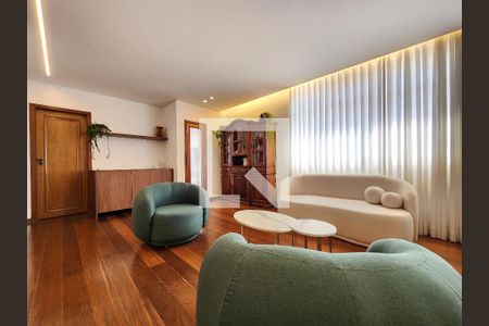 Sala de apartamento à venda com 4 quartos, 196m² em Anchieta, Belo Horizonte