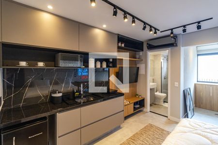 Studio - Cozinha de kitnet/studio para alugar com 1 quarto, 22m² em Vila Mariana, São Paulo