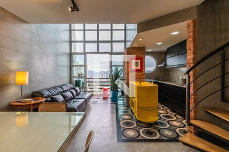 Sala de apartamento à venda com 1 quarto, 65m² em A Industrial, Barueri