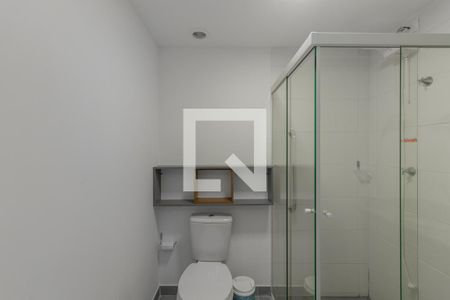 Banheiro de kitnet/studio à venda com 1 quarto, 27m² em Vila Nova Conceição, São Paulo