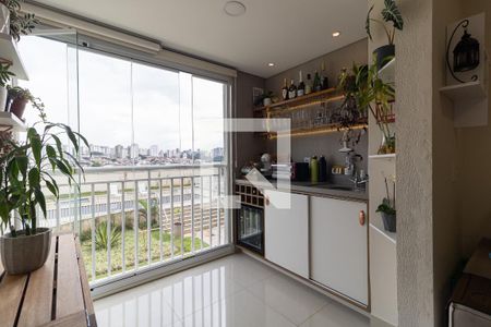 Varanda da Sala de apartamento para alugar com 2 quartos, 50m² em Vila Água Funda, São Paulo