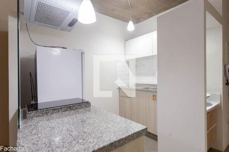 Cozinha studio de kitnet/studio para alugar com 1 quarto, 26m² em Vila Indiana, São Paulo