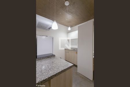 Cozinha studio de kitnet/studio para alugar com 1 quarto, 26m² em Vila Indiana, São Paulo