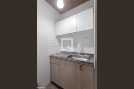 Cozinha studio de kitnet/studio para alugar com 1 quarto, 26m² em Vila Indiana, São Paulo