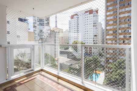 Varanda da Sala de apartamento para alugar com 3 quartos, 110m² em Cerqueira César, São Paulo