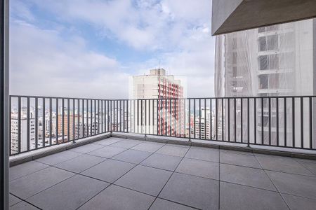 Sala/Cozinha - Varanda de apartamento à venda com 1 quarto, 80m² em Jardim Paulista, São Paulo