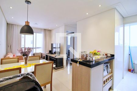 Sala/Cozinha de apartamento à venda com 2 quartos, 46m² em Parque João Ramalho, Santo André