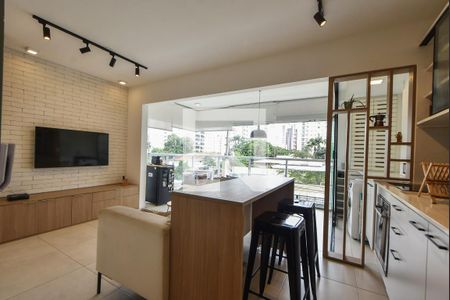 Sala de apartamento para alugar com 1 quarto, 43m² em Santo Amaro, São Paulo