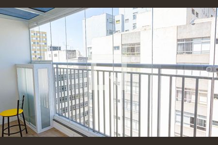 Varanda de kitnet/studio para alugar com 1 quarto, 25m² em Bela Vista, São Paulo