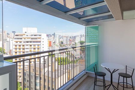 Studio para alugar com 25m², 1 quarto e sem vagaVaranda 