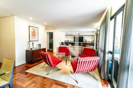 Sala de apartamento à venda com 3 quartos, 198m² em Real Parque, São Paulo