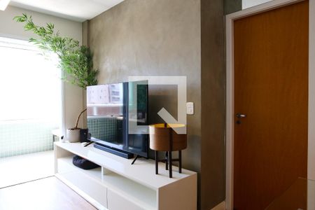 Sala de apartamento para alugar com 1 quarto, 50m² em Campestre, Santo André