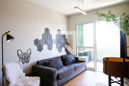 Sala de apartamento para alugar com 1 quarto, 50m² em Campestre, Santo André