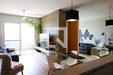 Sala de apartamento para alugar com 1 quarto, 50m² em Campestre, Santo André