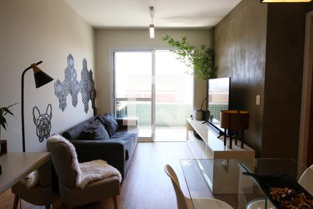 Sala de apartamento para alugar com 1 quarto, 50m² em Campestre, Santo André