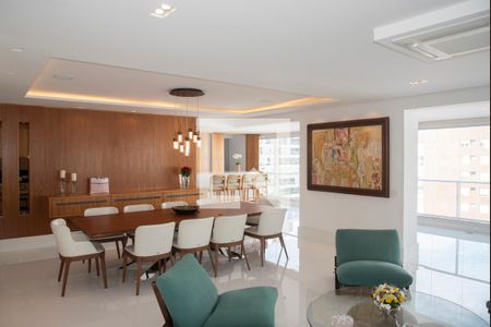 Sala de Jantar/Sala de Estar de apartamento à venda com 4 quartos, 370m² em Campo Belo, São Paulo