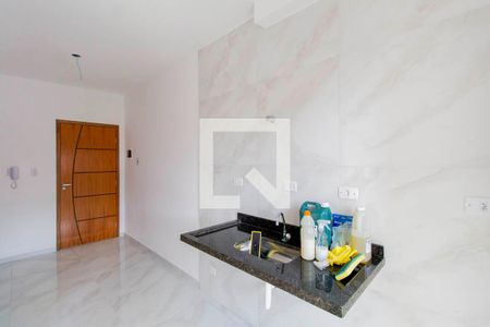 Sala e Cozinha Integrada  de apartamento para alugar com 2 quartos, 34m² em Jardim Popular, São Paulo