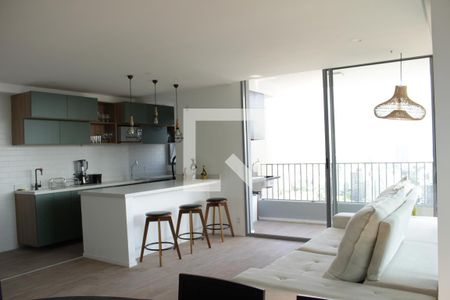Sala e Cozinha de apartamento à venda com 2 quartos, 96m² em Pinheiros, São Paulo