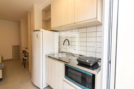 Cozinha de apartamento para alugar com 1 quarto, 18m² em Chácara Santo Antônio (zona Sul), São Paulo
