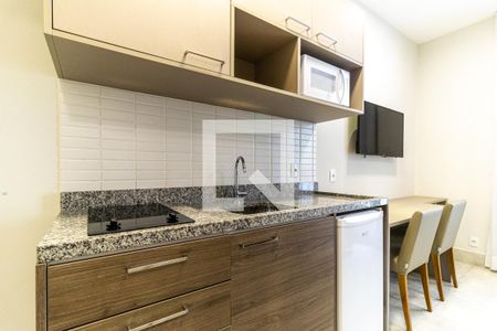 Cozinha de kitnet/studio à venda com 1 quarto, 23m² em Centro Histórico de São Paulo, São Paulo