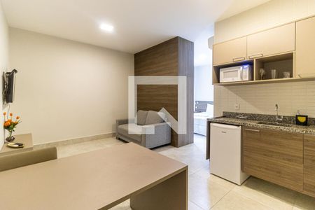 Sala e Cozinha de kitnet/studio à venda com 1 quarto, 39m² em Centro Histórico de São Paulo, São Paulo