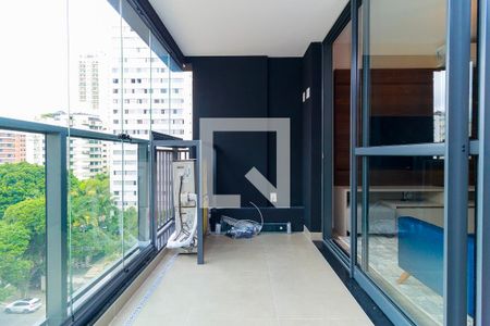 Sala - Varanda de apartamento para alugar com 1 quarto, 46m² em Campo Belo, São Paulo