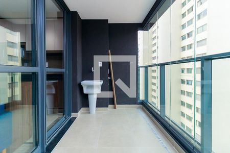 Sala - Varanda de apartamento para alugar com 1 quarto, 46m² em Campo Belo, São Paulo