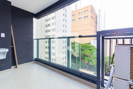 Sala - Varanda de apartamento para alugar com 1 quarto, 46m² em Campo Belo, São Paulo