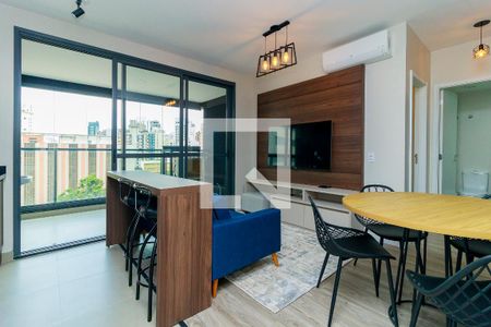 Sala de apartamento para alugar com 1 quarto, 46m² em Campo Belo, São Paulo