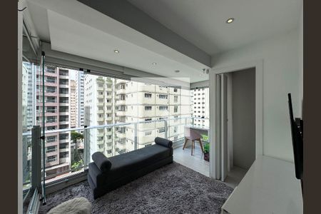 Sala de apartamento à venda com 1 quarto, 35m² em Brooklin Paulista, São Paulo