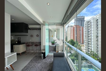 Sala de apartamento à venda com 1 quarto, 35m² em Brooklin Paulista, São Paulo