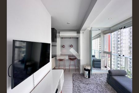 Sala de apartamento à venda com 1 quarto, 35m² em Brooklin Paulista, São Paulo