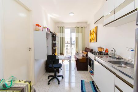 Sala/Cozinha de apartamento para alugar com 1 quarto, 28m² em Vila Tolstoi, São Paulo